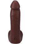 The Realistic Cock with Balls Ultraskyn Removable Vac-U-Lock Suction Cup - Chocolate - 7in