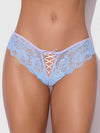 BELLA LACE UP FRONT LACE CROTCHLESS TANGA