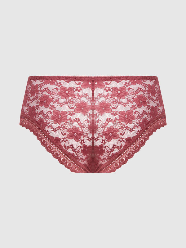 CAITLIN LACE CHEEKY WITH MESH LINING