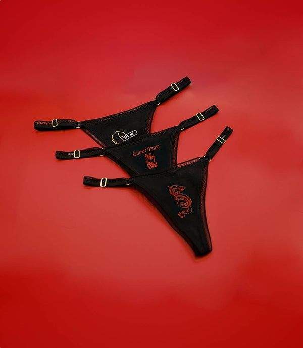 DRAGON STRETCH COTTON G-STRING 3 PACK