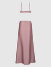 BRIGETA SATIN MONO WIRE LONG GOWN