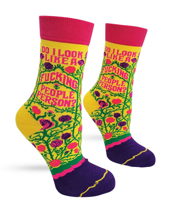 Do I Look Like a Fucking People Person Women's Crew Socks