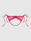 JOCELYN LACE & PEARL CROTCHLESS TIE SIDE BIKINI
