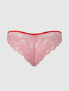 BELLA LACE UP FRONT LACE CROTCHLESS TANGA