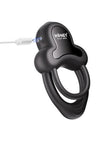 Anello App Control Vibrating Silicone Rechargeable Cock Ring with Clitoral Stimulator