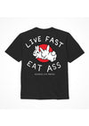 Assholes Live Forever Live Fast Eat Ass T-Shirt - Black - Large
