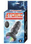 Atomic Thrusting Light-Up Rechargeable Silicone Power Plug - Black