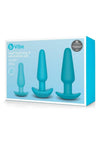 B-Vibe Anal Education Set Rechargeable Silicone Anal Play - Blue