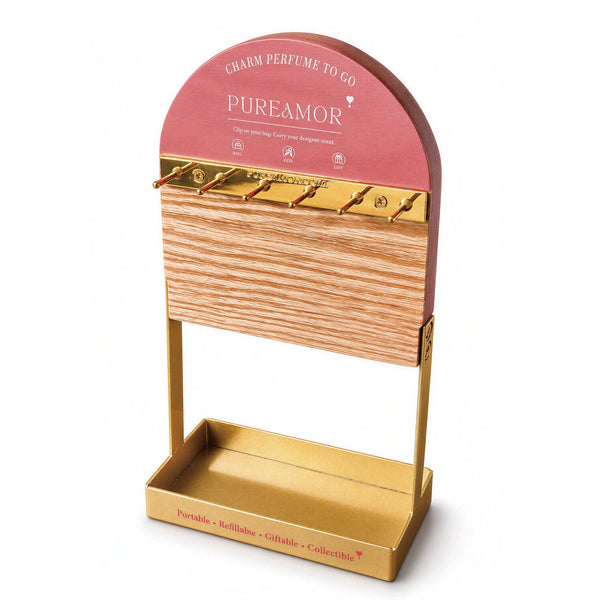 Pureamor Charm Perfume To Go — Premium Metal Countertop Display Stand