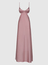 BRIGETA SATIN MONO WIRE LONG GOWN