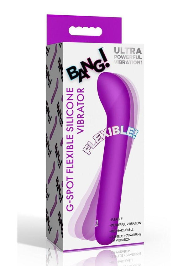 Bang! G-Spot Flexible Rechargeable Silicone Vibrator - Purple