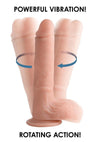 Big Shot Silicone Vibrating and Twirling Remote Control Rechargeable Dildo with Balls