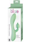 Blaze Romantic Rechargeable Silicone Vibrator - Aqua/Blue