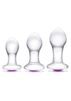 Bling Bling Glass Anal Training Kit - Clear - 3 Piece