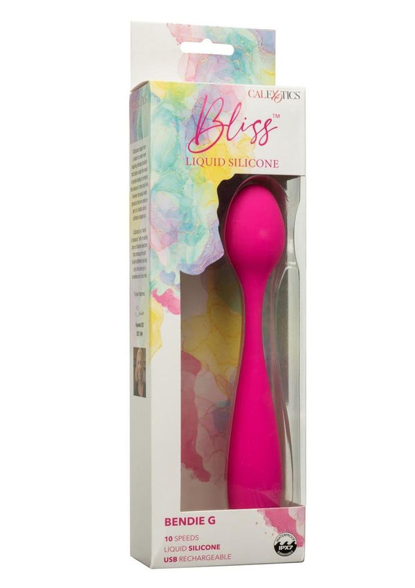 Bliss Liquid Silicone Bendie G Rechargeable G-Spot Vibrator - Pink
