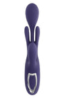 Bow Down Rechargeable Silicone Vibrator with Clitoral Stimulator