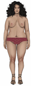 CAITLIN LACE CHEEKY WITH MESH LINING