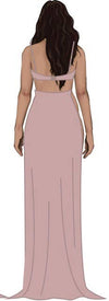 BRIGETA SATIN MONO WIRE LONG GOWN