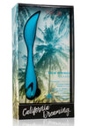 California Dreaming Palm Springs Pleaser Rechargeable Silicone Contoured Vibrator - Blue