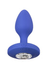 Cheeky Gems Rechargeable Silicone Vibrating Probe - Blue - Medium