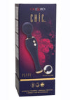 Chic Poppy Rechargeable Silicone Wand Massager - Blue