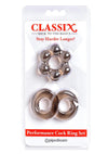 Classix Performance Cock Ring - Smoke - 2 Piece Kit/Set