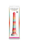 Colours Stacked Silicone Dildo - Gold/Red - 9in