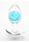 Cosmic Glams Silicone Anal Plug - Blue/Pink - Medium