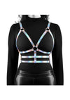 Cosmo Harness Bewitch Chest Harness - Multicolor/Rainbow - Medium/Small