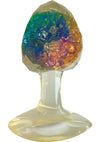 Cotton Candy Joy Gems Silicone Pleasure Anal Plug - Topaz - Multicolor