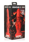 Creature Cocks Fire Hound Silicone Dildo - Black/Red - Medium