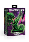 Creature Cocks Glowzilla Glow In The Dark Silicone Dildo - Black/Glow In The Dark/Green