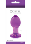 Crystal Premium Glass Butt Plug - Purple - Medium