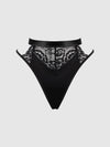 NATASHA SATIN & LACE BOW TIE G-STRING