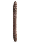 Dr. Skin Double Dildo - Chocolate - 18in