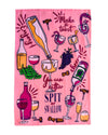 You Can Either Spit or Swallow - Wine Theme Kitchen Towel