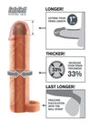 Fantasy X-Tensions Perfect 1in Extension Sleeve with Ball Strap - Vanilla - 7in