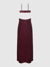 BRIGETA SATIN MONO WIRE LONG GOWN