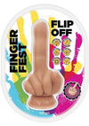 Finger Fest Flip Off Silicone Dildo - Vanilla