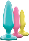 Firefly Pleasure Plug Trainer Kit Butt Plugs - Assorted Colors/Glow In The Dark