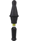 Fort Troff Robo Rammer Rotating Beaded Rechargeable Silicone Anal Probe with Remote - Black