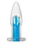 Gender X Electric Blue Silicone Rechargeable Vibrator with Remote Control - Blue/Clear