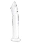 Glas Dildo Glass with Veins and Flat Base - Clear - 12in