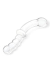 Glas Girthy Double Sided Glass Dong with Anal Bead Grip Handle