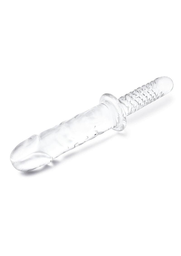 Glas Girthy Glass Cock Double Ended with Handle