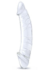 Glas Girthy Realistic Glass Double Dong - Clear - 10.5in