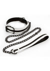 Glo Bondage Glow In The Dark Collar and Leash - Glow In The Dark/Green