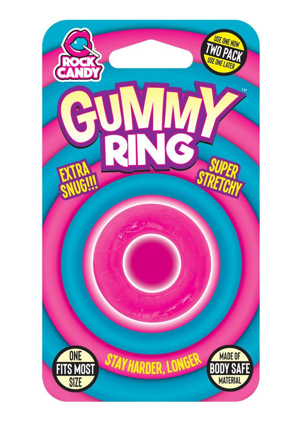 Gummy Cock Ring - Pink - One Size