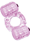 Hero Double Pleaser Teaser Vibrating Cock Ring - Purple
