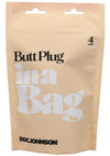 In A Bag Silicone Anal Plug - Black - 4in